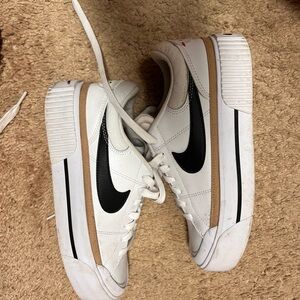 Nike White Low-Top Mesh Sneakers